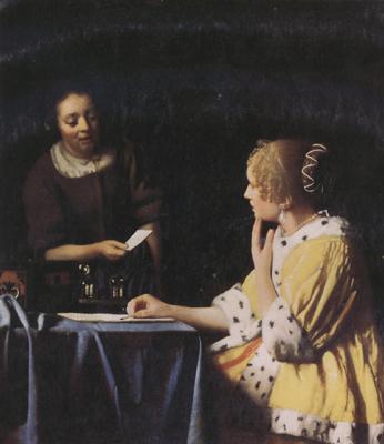 Jan Vermeer Misterss and Maid (mk30) oil painting picture